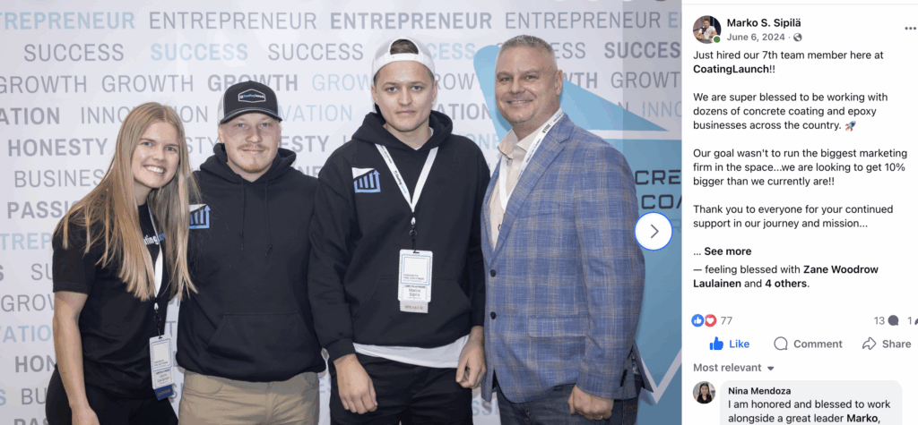 Marko Sipila discussing business growth strategies during a panel discussion