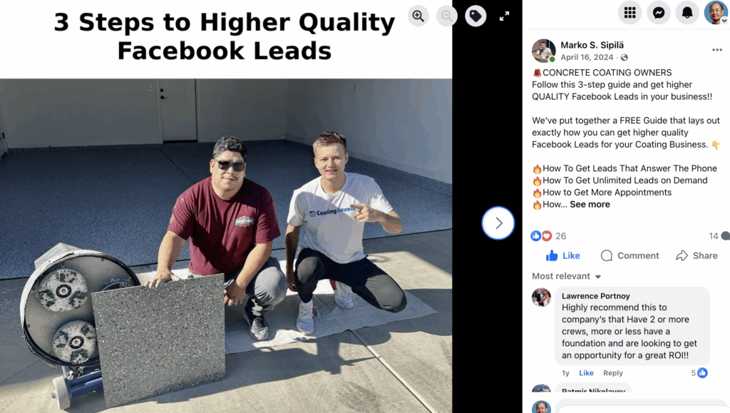 Marko Sipila and Dennis Yu discussing marketing strategies for contractors.