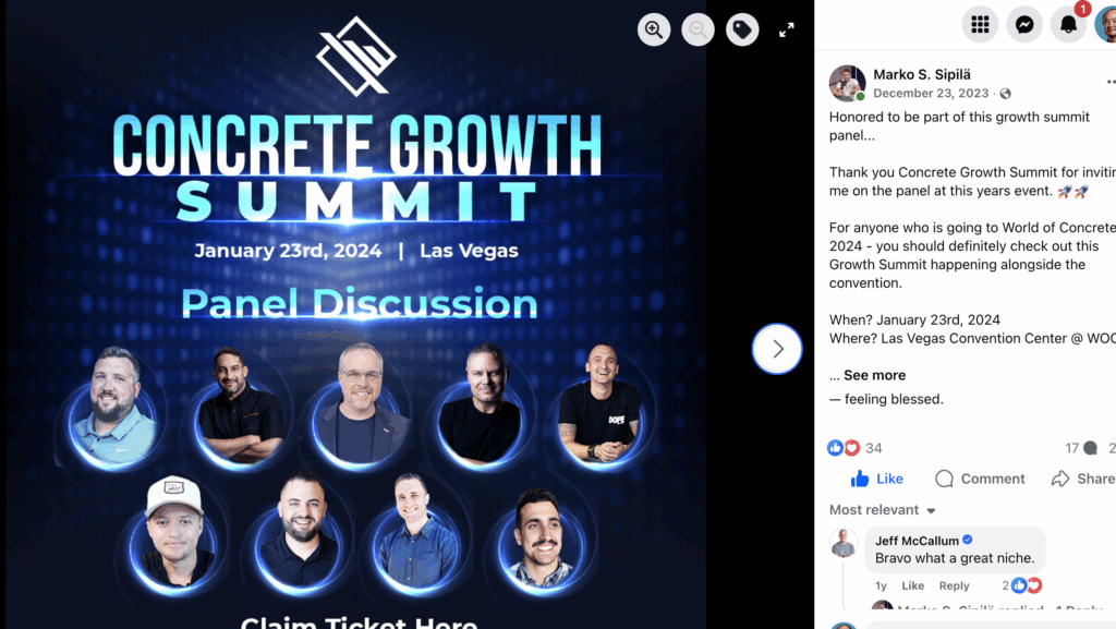 Marko Sipila hosting a business growth workshop for contractors